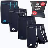 Real Men Athletic Underwear with ABCD Pouch - 1, 3 or 4 Pack with 6, 7 and 9 inch Inseam Nylon Boxer Briefs - XS to 5XL