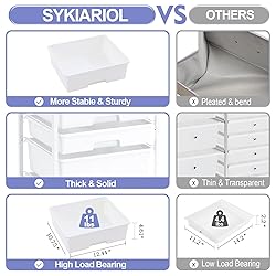 SYKIARIOL Utility Cart with 5 Drawers,Storage