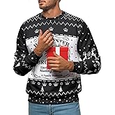 34HD Ugly Xmas Sweater–Funny Knit Christmas Sweater for Women & Men 2025, Long Sleeve Crewneck Holiday Pullover, Unisex Gift