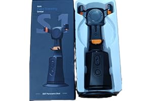 Auto Face Tracking Gimbal, 360° Panoramic Shot, Smartphone Stabilizer with Phone Holder