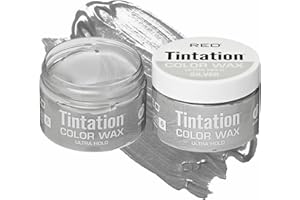 Red by Kiss Tintation Temporary Hair Color Wax – Vivid Instant Color, Ultra Hold, Water & Sweat Resistant, Curly Hair Safe, Non-Drying & Damage-Free (Silver)