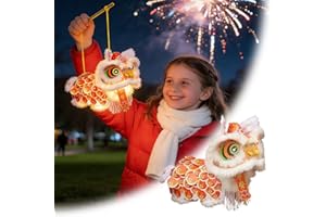 Lion Dance Paper Lantern – DIY Handheld or Hanging Decoration for Chinese New Year & Spring Festival | Home, Party & Cultural