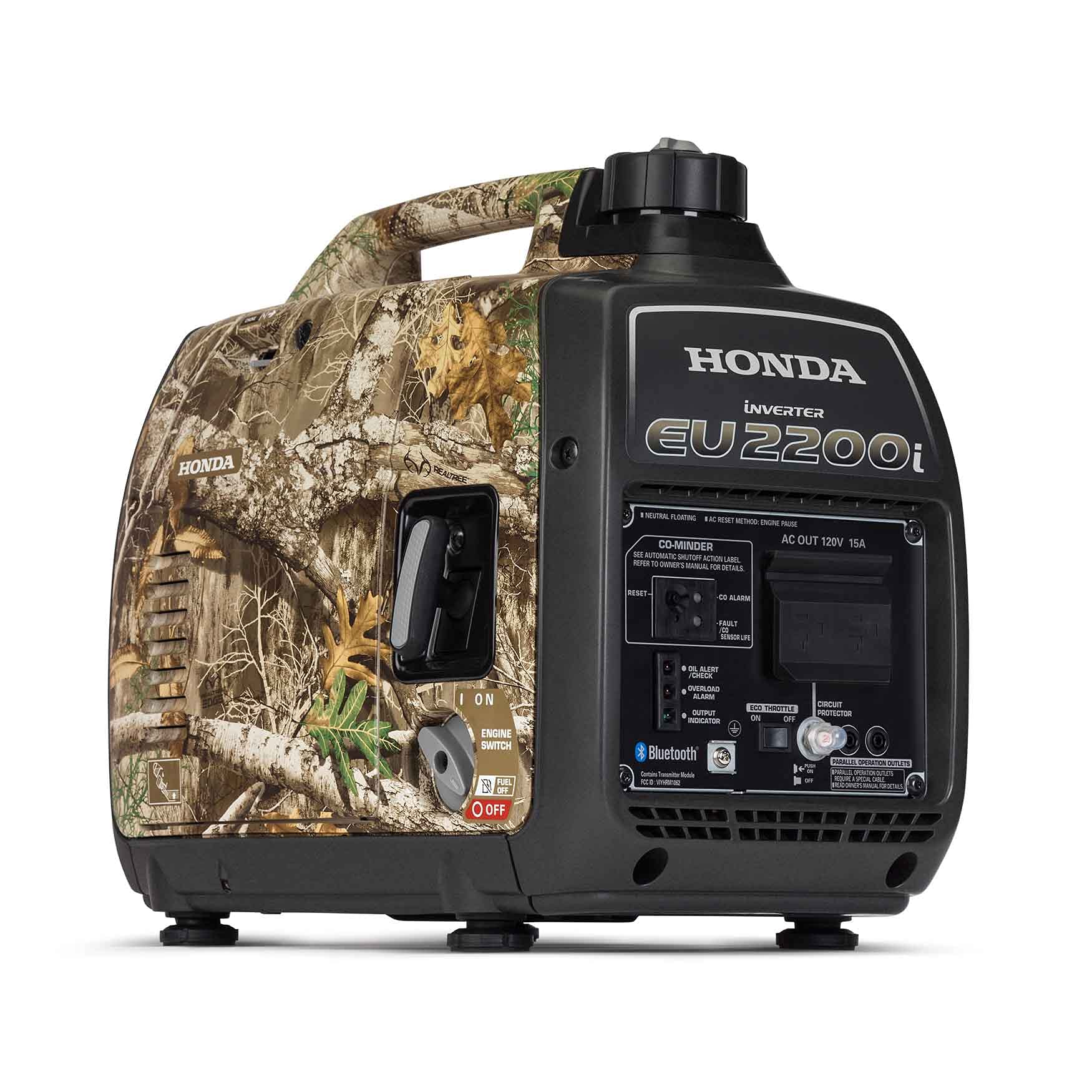 Honda 664260 EU2200i 120V 2200-Watt 121cc 0.95 Gallon Inverter Generator with Co-Minder - Camo