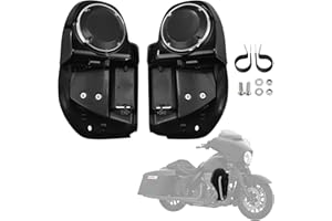 XFMT Motorcycles Vivid Black Lower Vented Leg Fairing W/Speaker Box Pods & Grills For Harley Touring Air-Cooled Road King Street Glide Road Glide Electra Glide 2014-2024