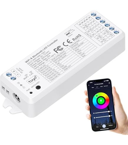 LGIDTECH 3-in-1 LED Strip Controller - 2.4GHz For RGB/RGBW/RGB+CCT Strips, Works With Alexa & Google Home - View #2