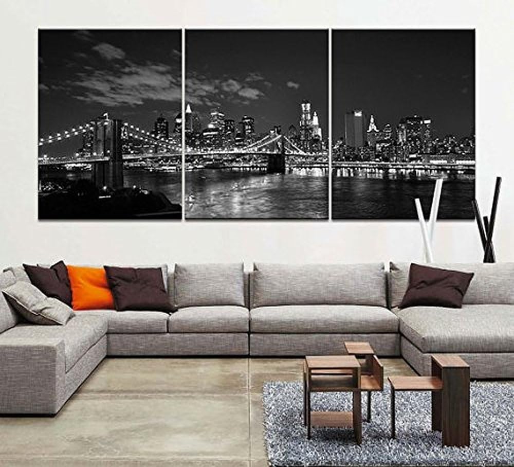 Proud Of Queen Large Canvas Print New York City Night Cityscape Big Apple Large Art Canvas Print New York City Canvas Print