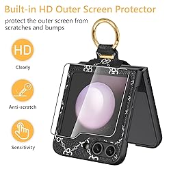 ATATOO for Samsung Galaxy Z Flip 5 Case with Ring