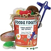 MindWare Foodie Fidgets Ramen Noodles and Toppings Set of Squishy Toys for Kids and Adults - Ages 5 and Up