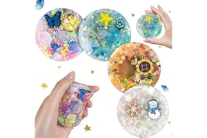 LOOMI 4PCS Picking Pads, Seasonal Theme Sensory Fidget Pads - Silicone Skin Picking Relief for Adults, Anxiety Stress Therapy, Pimple Popping Toy, Party Favors (6CM/2.93IN)