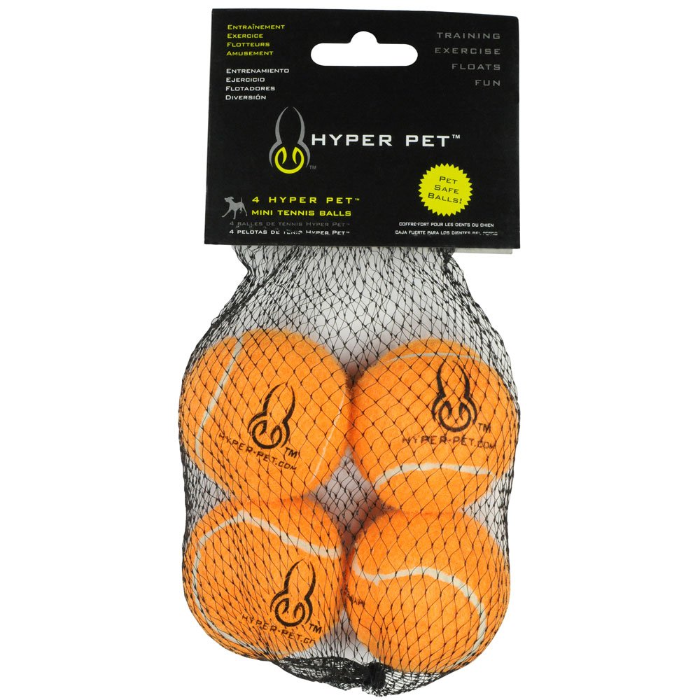Hyper Pet Mini Tennis Balls for Dogs, 4Pack, Orange Amazon.co.uk Pet
