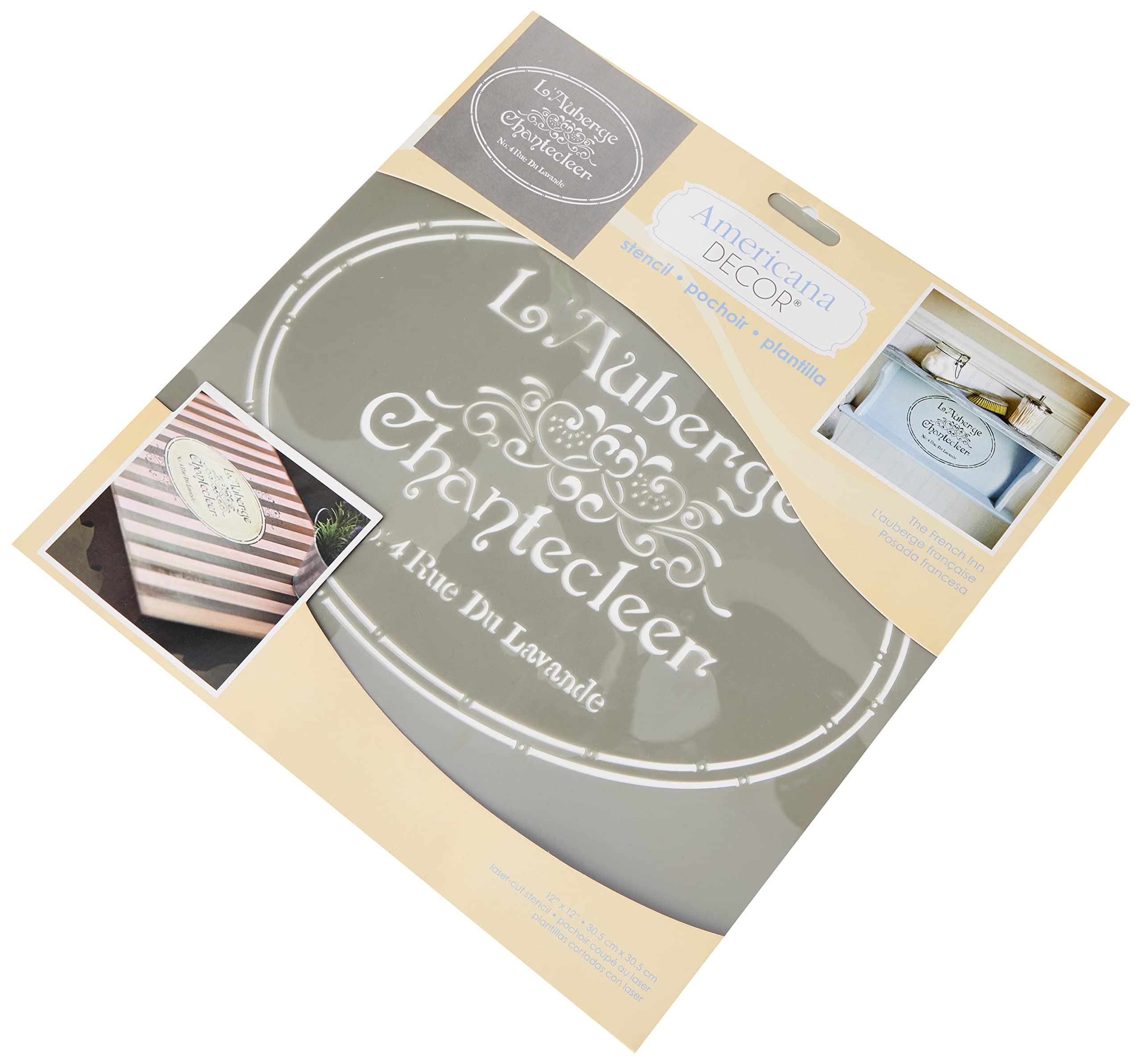 Deco Art Plastic Americana Stencil 12-inch x 12-inch-The French Inn