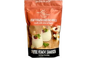 Nectar of the Vine White Peach Sangria Wine Slushy Mix, Just Add Wine, Liquor or Make a Mocktail, Frozen Cocktail Drink Mix, Up to 10 Servings, All-Natural Cane Sugar, Refreshing & Flavorful