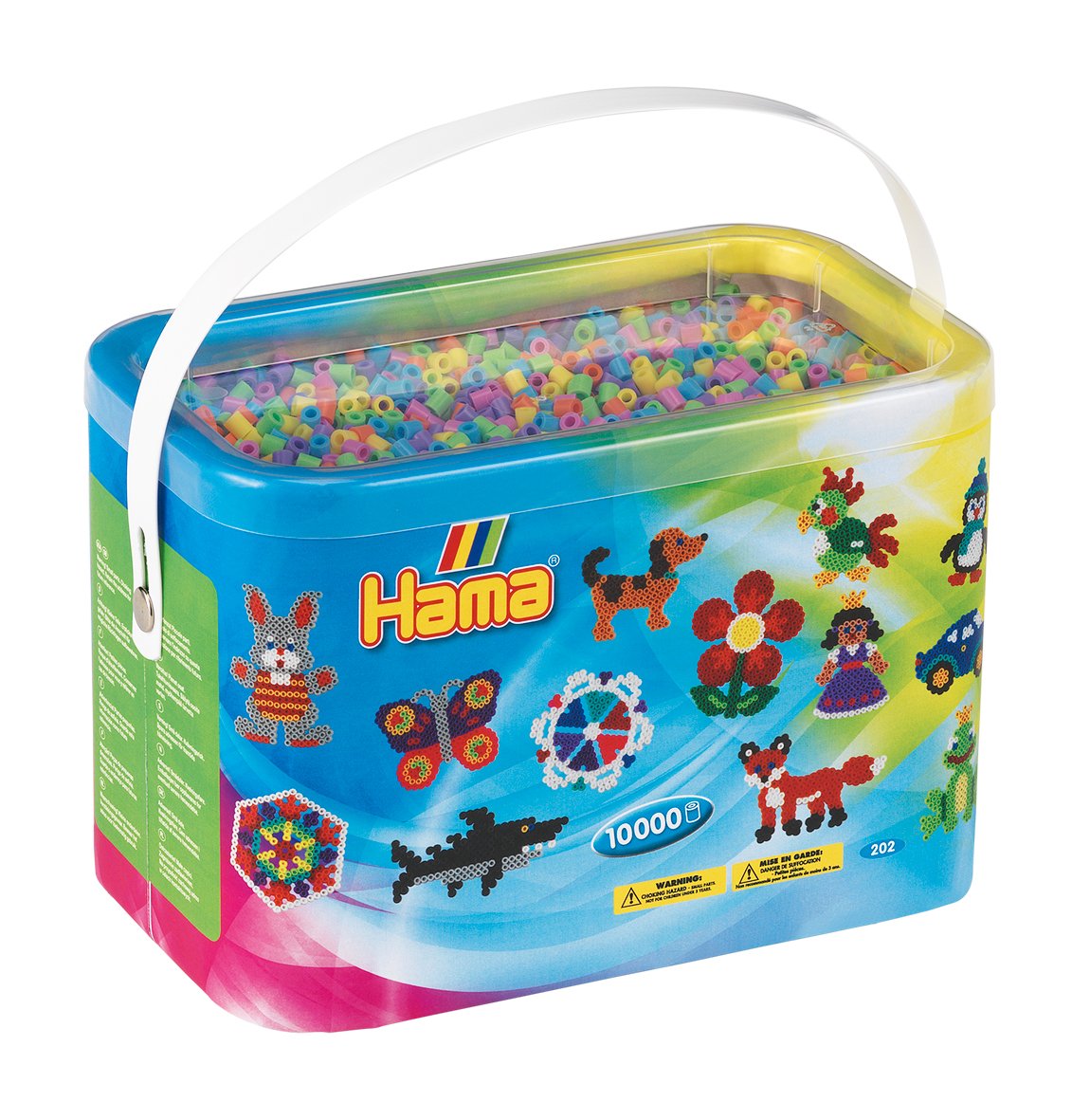 Hama Beads 10,000 Beads in a Bucket - Pastel Mix — image 1