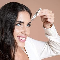 Slant Tip Lighted Tweezers for Eyebrows