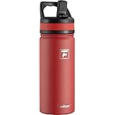 Fanhaw 18 Oz Kids Insulated Water Bottle with Straw Lid – Stainless Steel Double Wall Vacuum, Leak-Proof, BPA-Free Water Bottles for School Boys & Girls(Red)