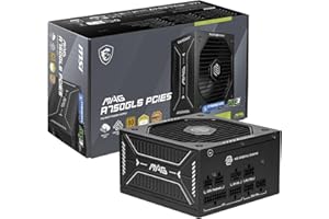 MSI MAG A750GLS PCIE5, Fully Modular Compact Gaming 750W Power Supply, 80+ Gold, ATX 3.1 & PCIe 5.1 Ready, Native Dual-Color 