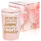 Birthday Gifts for Men Women, Best Friend Birthday Gifts, Thank You Gift, Sometimes You Forget Your Awesome Mug, Inspirational Appreciation Gift for Employee Teacher Coworkers Nurses 14 OZ Pink