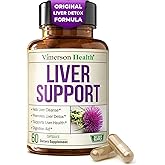 Vegan Liver Cleanse Detox & Repair – Herbal Liver Support Supplement w/ Silymarin Milk Thistle, Zinc, Dandelion Root & Artichoke Extract for Enzyme Support, Energy & Healthy Digestion. 60 Capsules