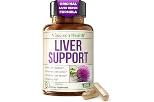 VIMERSON HEALTH Vegan Liver Cleanse Detox & Repair – Dandelion Root Supplement with Milk Thistle & Artichoke Extract for Enzyme Support, Energy & Healthy Digestion – Herbal Liver Support Supplement. 60 Capsules