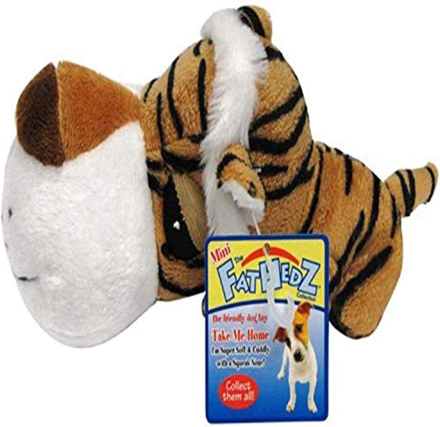 Mini FatHedz Plush Mini Tiger Dog Toy