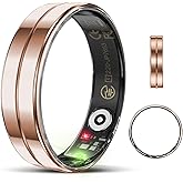 Emerhome Upgrade Smart Health Ring for Women Men,Waterproof Fitness Ring,Fitness Tracker for Activity Monitoring,Sleep Tracker, No Subscription Fee, Smart Ring for iSO & Android (Rose Gold,10#)