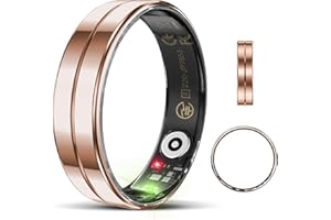 Emerhome Upgrade Smart Health Ring for Women Men,Waterproof Fitness Ring,Fitness Tracker for Activity Monitoring,Sleep Tracker, No Subscription Fee, Smart Ring for iSO & Android (Rose Gold,9#)