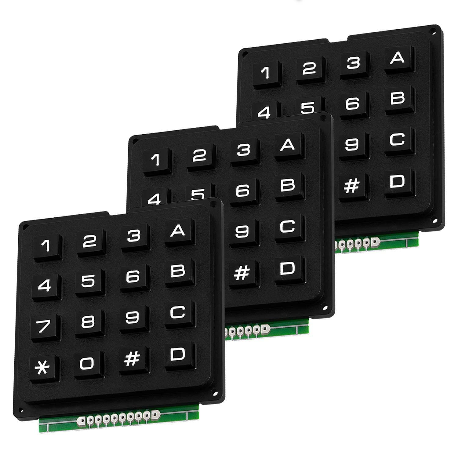 AZDelivery 3 x 4x4 Matrix Array 16 Switch Keypad Keyboard Module compatible with Arduino Including E-Book!
