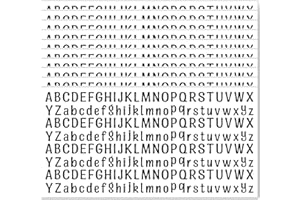 DVOBEZ 10 Sheet Small Letter Stickers, 1/2 Inch Self Adhesive Alphabet Stickers, Cute Vinyl Letter Stickers for Arts Crafts Outdoor Sign Poster Windows Doors Mailboxes Car Truck - Black