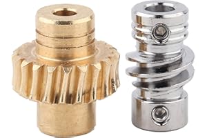 Robot Worm Wheel, Industrial Robot 10:1 Worm Wheel Bronze Worm Gear + Metal Worm Set Industrial Robot Parts