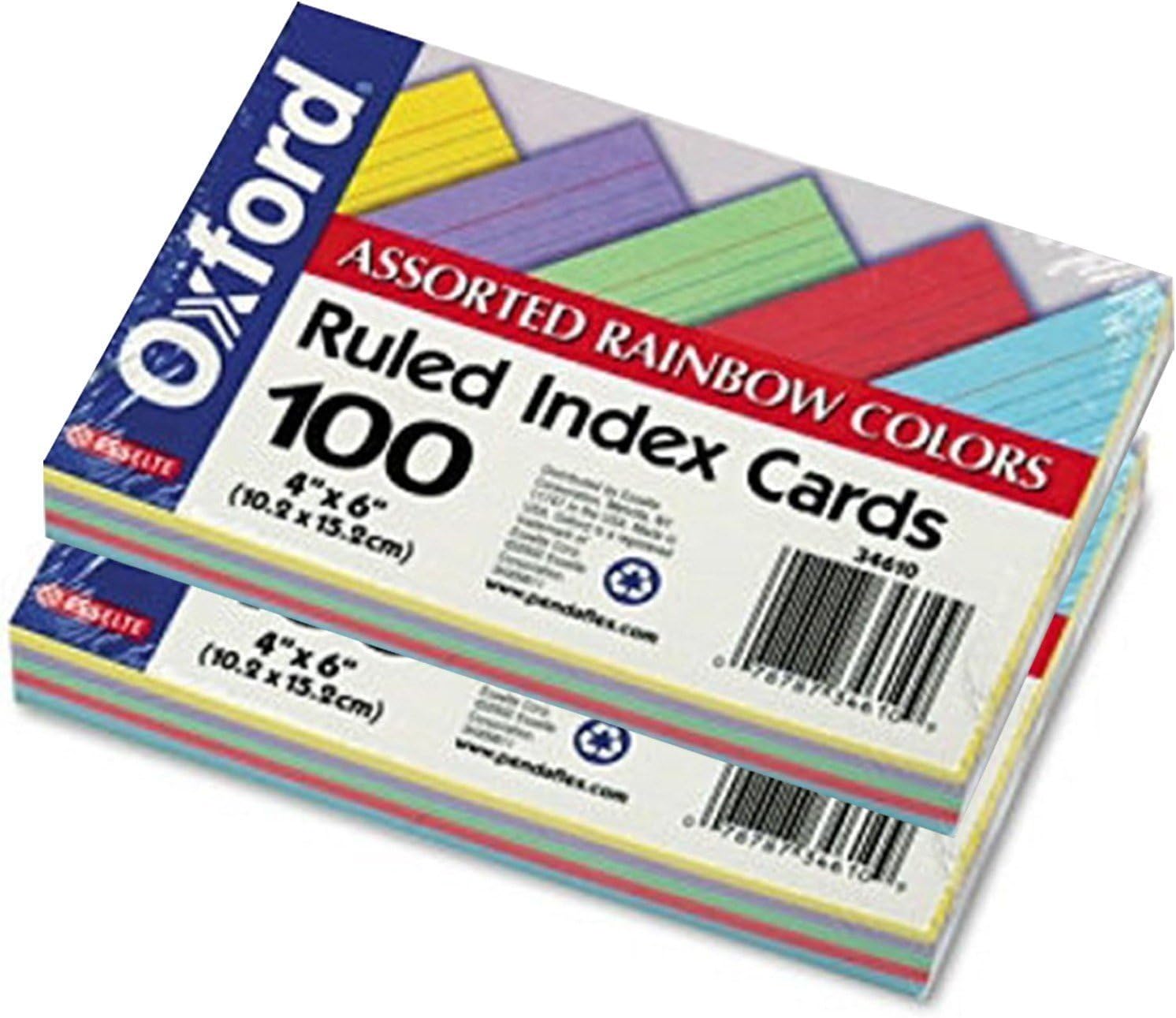 Amazon recycled oxford color pack index cards ruled 4 x6 20 