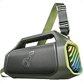 Soundcore Boom 2 Plus Portable Speaker by Anker, 140W, 2+2 Channel, BassUp 2.0, 20H Playtime, Fast Charge, IPX7 Waterproof, RGB Lights, Power Bank, Bluetooth 5.3, Outdoor Speakers, Camping, Beach