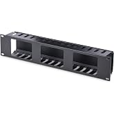 StarTech Horizontal 2U Rack Finger Duct with Cover, 19in Steel Wire Duct | Routes &amp; bundles cables, Slotted raceway, Removable top cover, Pass-through holes, Server room, 2-year warranty