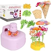 FURNIPLAS Flower Bouquet Toy for Kid Ages 4-8, DIY Flowers Craft Kit for 4 5 6 7 8 Years, Arts and Crafts Flower Making Press Kit Toy for Girl, Educational Activity for Toddler Girl, Christmas Gifts