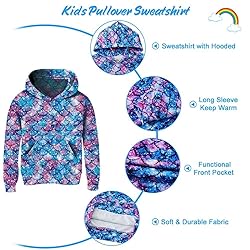 uideazone Teen Girls Hooded Sweatshirt Size 11 10t