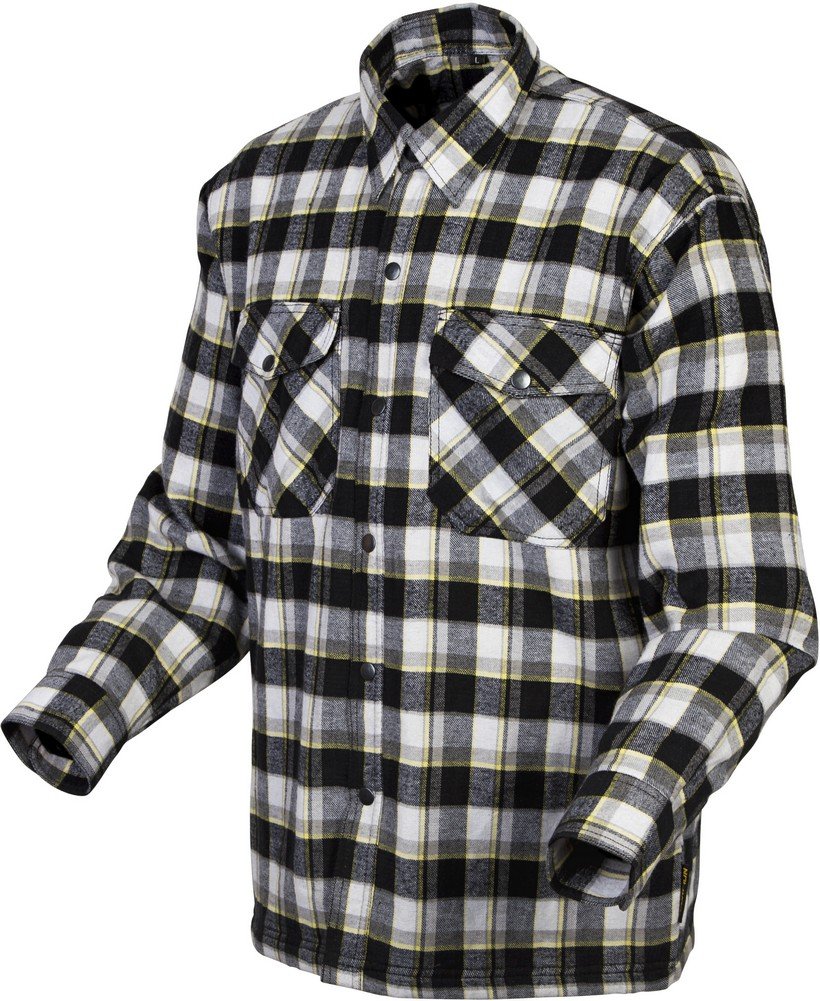 Amazon.com: Scorpion Covert Flannel Reinforced/Kevlar Lined Protective Shirt (Black/Yellow 