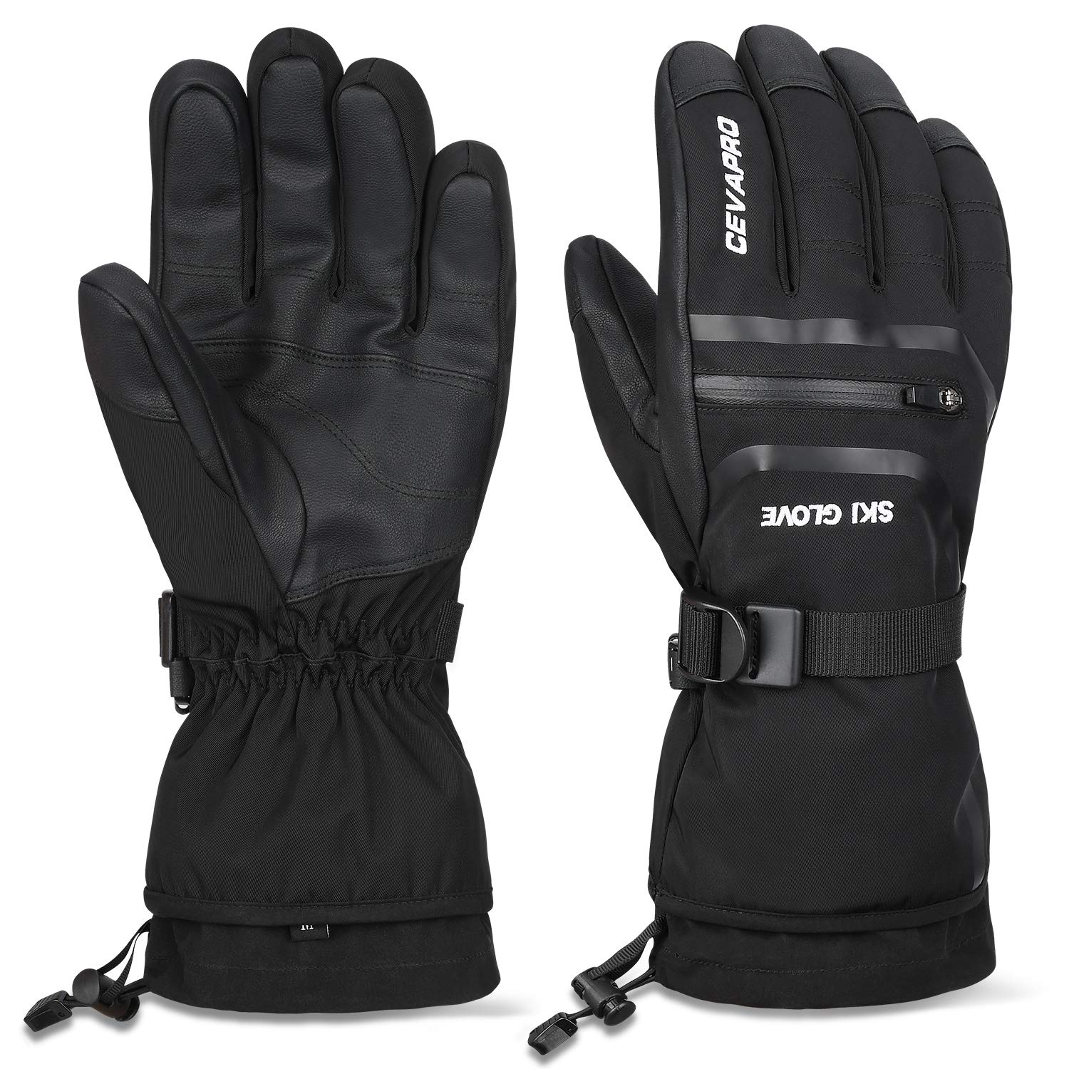 Best Mens 3M Thinsulate 40 Gram Thermal Insulated Fleece Lined Winter Leather Gloves