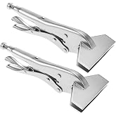 QWORK Locking Sheet Metal Clamp, 2 Pack 8 Inch Alloy Steel Welding Plier, Sheet Metal Grip Tool