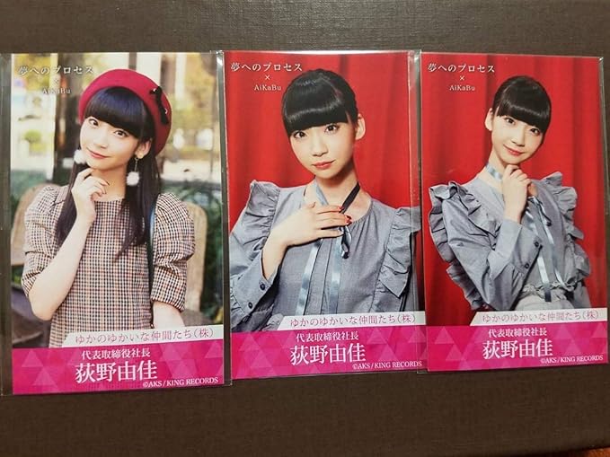 Amazon Co Jp Ngt48 荻野由佳 Akb48 18 Aikabu アイカブ リアル写名刺 Aikabu選抜 夢へのプロセス 3種コンプ ホビー 通販