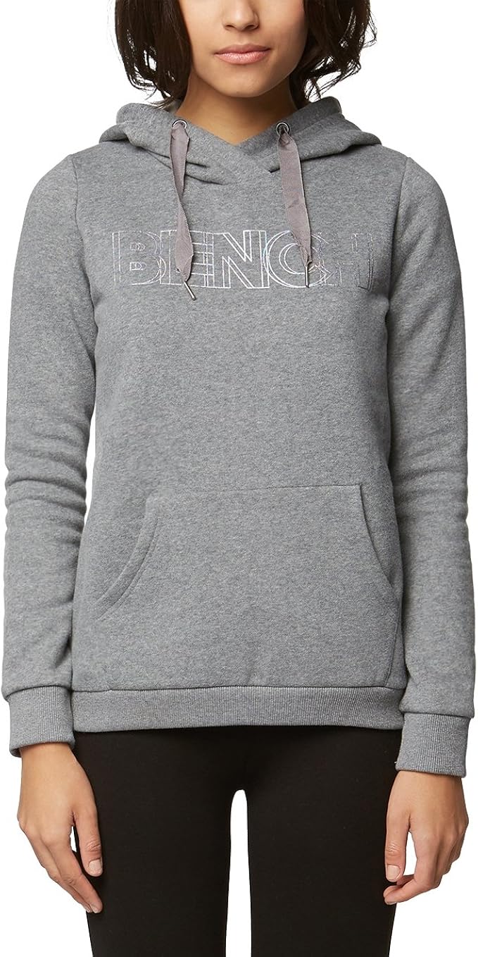 Bench Damen Corp Print Hoody Kapuzenpullover, Grau (Winter Grey Marl Ma1054), XSmall Amazon.de