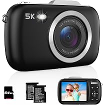 Amazon.com : Digital Camera, UHD 5K 80MP Point and Shoot Digital ...