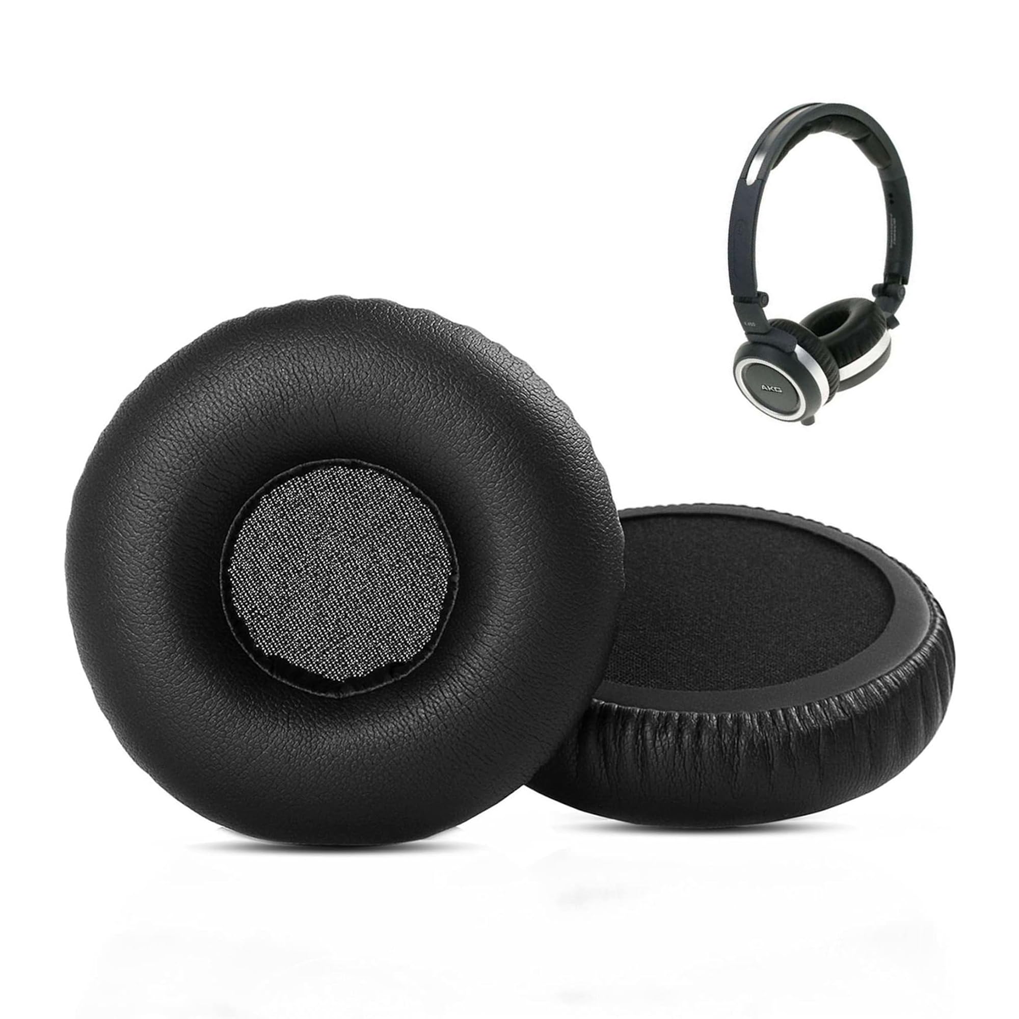 HTINDUSTRY Premium Replacement Earpads Cushions Compatible with AKG K420 K430 K450 K451 Q460 Y45 Headphones EarPads with Softer Protein Leather/Memory Foam