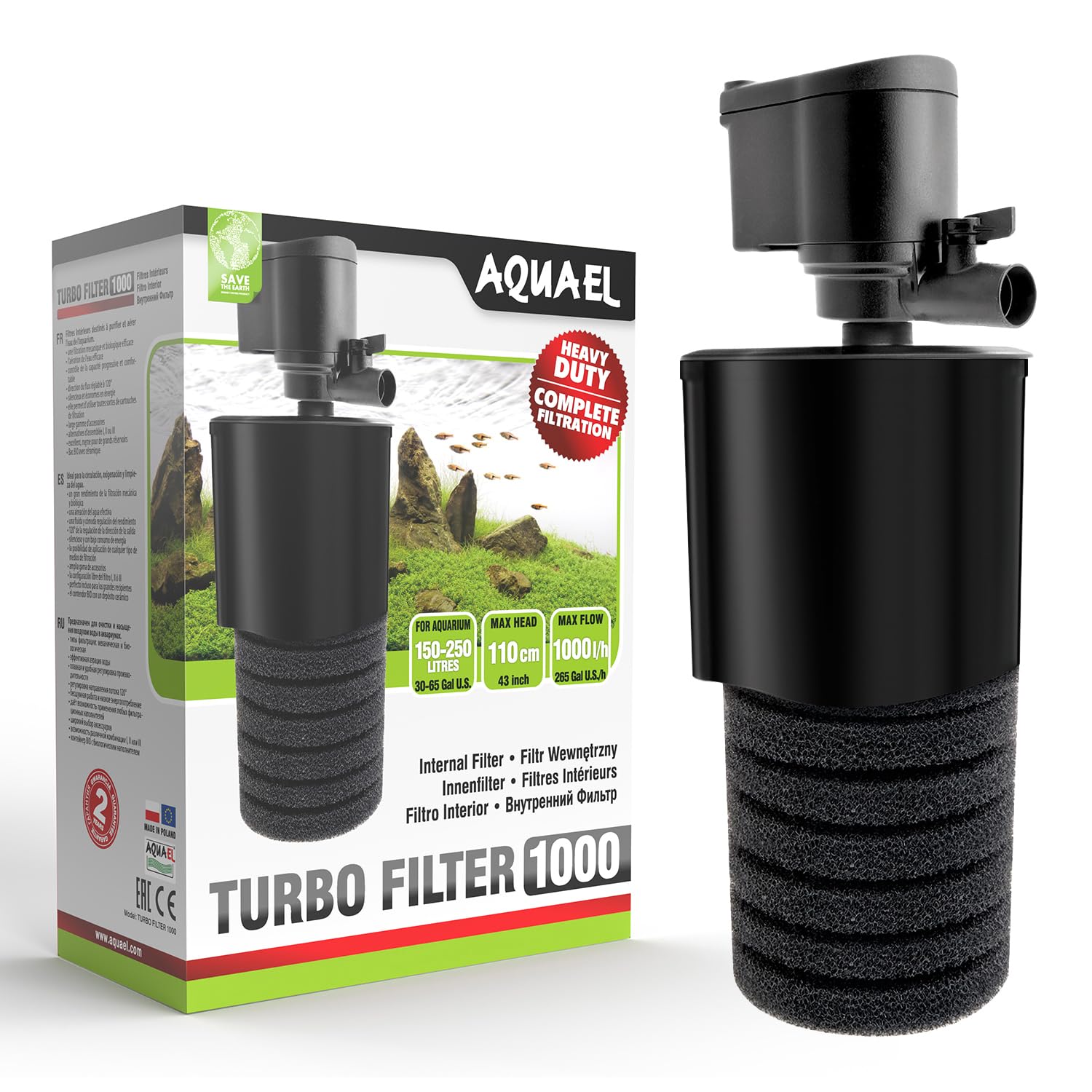 Aquael Filter Turbo 1000 N Black