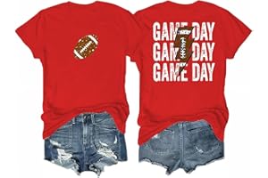 SODSHY Women's Football Shirts Game Day Outfits Front and Back Double-Sided Graphic Tops 1 Piece