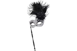 COOLWIFE Costume Mask Feather Masquerade Mask Halloween Mardi Gras Cosplay Party Masque
