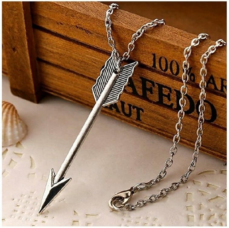 MMBD Silver-Tone Arrow Necklace 24 inch
