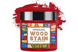 Red Wood Stain & Scratch Repair | Colored Wooden Pigment Powder for Indoor & Outdoor Furniture | Fast Drying Water Based Stai