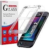 STARTRC GAMES Screen Protector for Switch 2 with Auto-Alignment Kit, 2 Pack 9H Tempered Glass Screen Protector for Nintendo Switch 2 Ultra-Thin Transparent HD Clear, Scratch and Crack Resistant