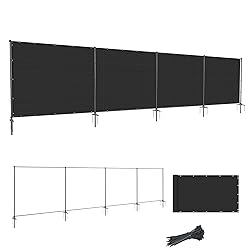 SunnyRoyal 5' x 65' Privacy Fence Screen with Iron