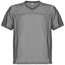 Aumudle Men Blank Plain Football Jersey Practice