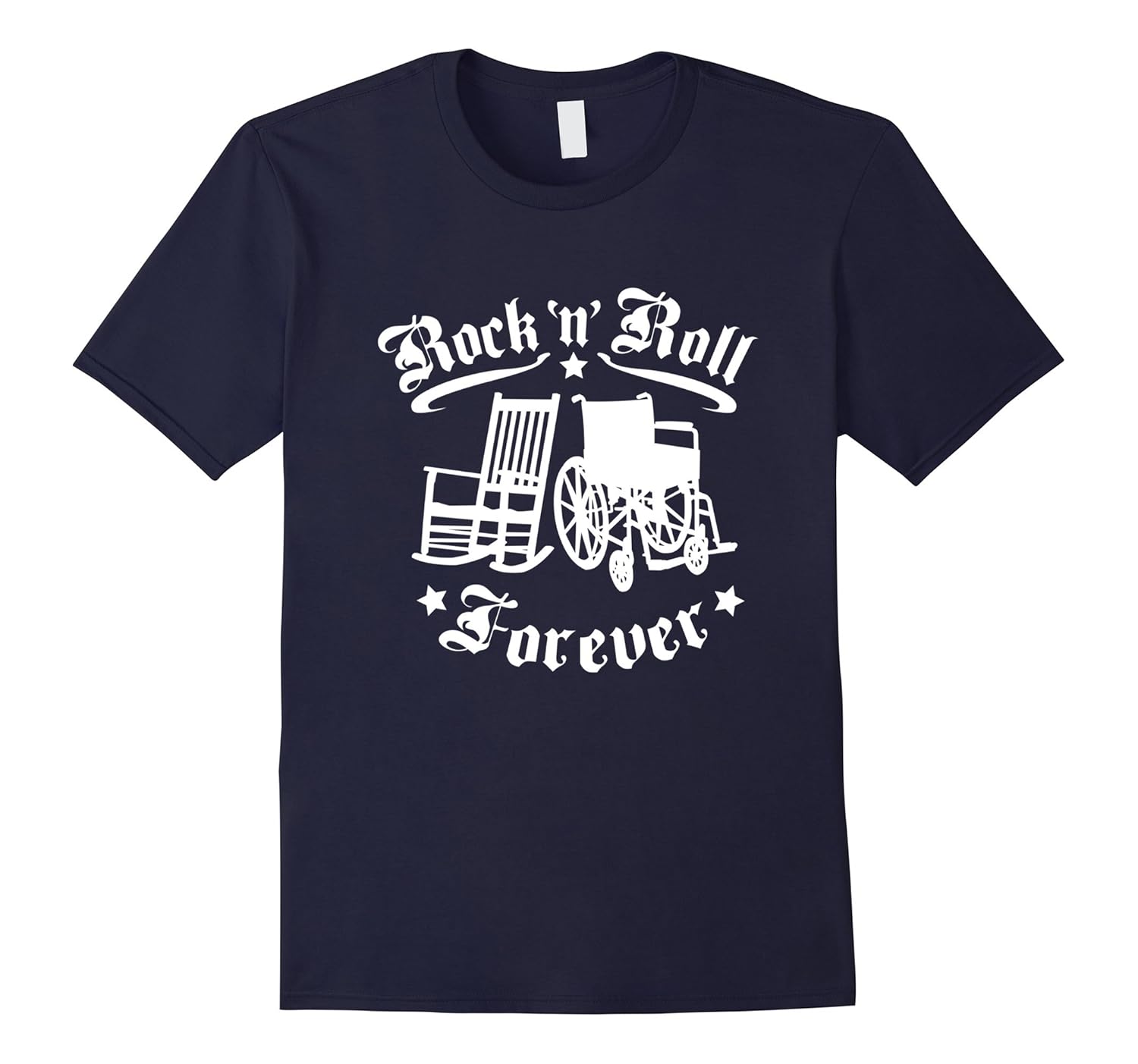 Rock and Roll Forever Funny Rocker Graphic T-Shirt (Dark)-ANZ